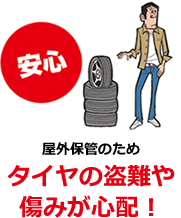 タイヤの盗難や痛みが心配!